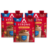 Atkins envase frontal Chocolate Peanut Butter mostrando diseño y beneficio listo para beber