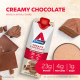 Atkins primer plano de textura cremosa que resalta sabor y riqueza