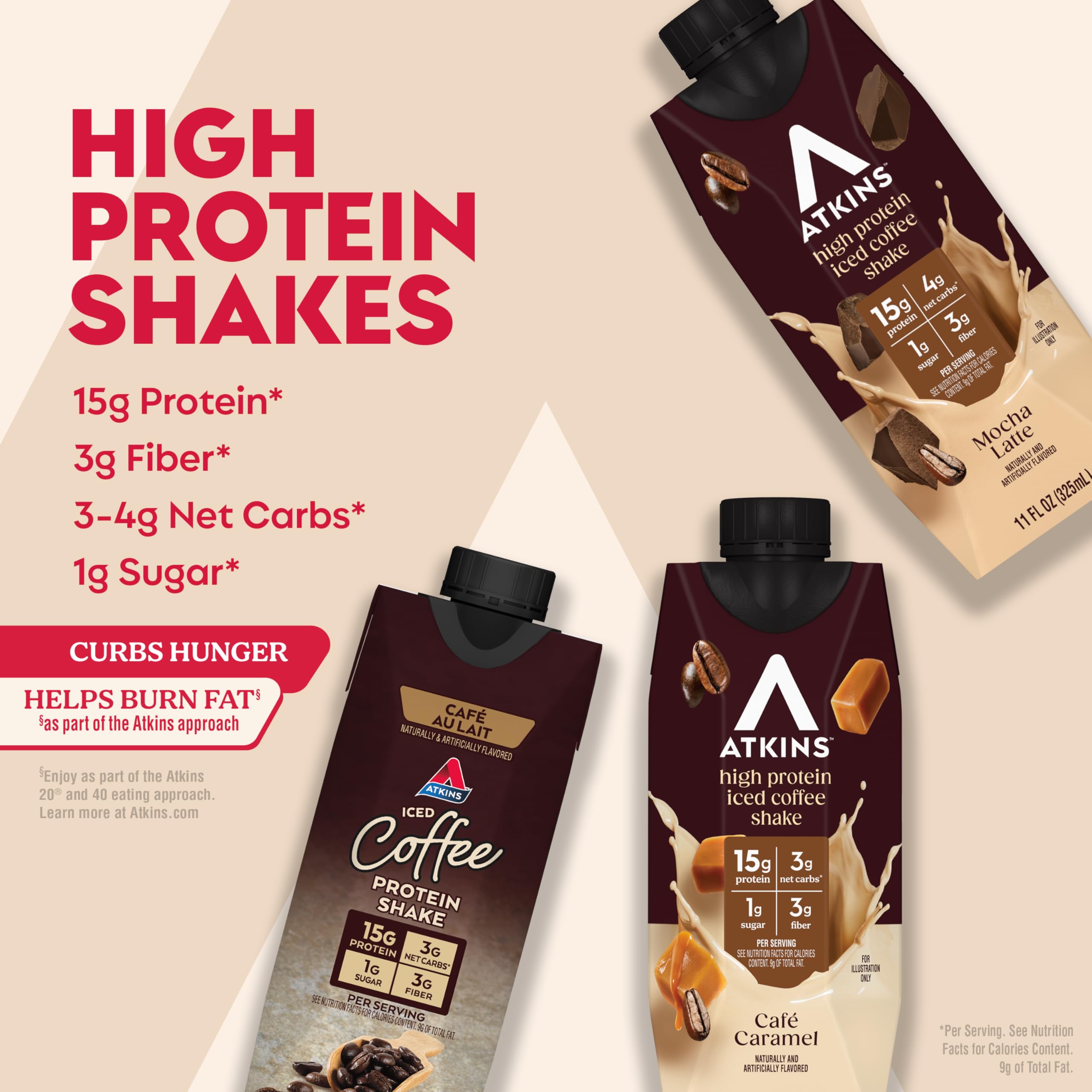 Atkins primer plano de textura cremosa que enfatiza sabor y sensación