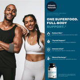 Atlantic Naturals cápsula vegetal en primer plano, fácil de tragar