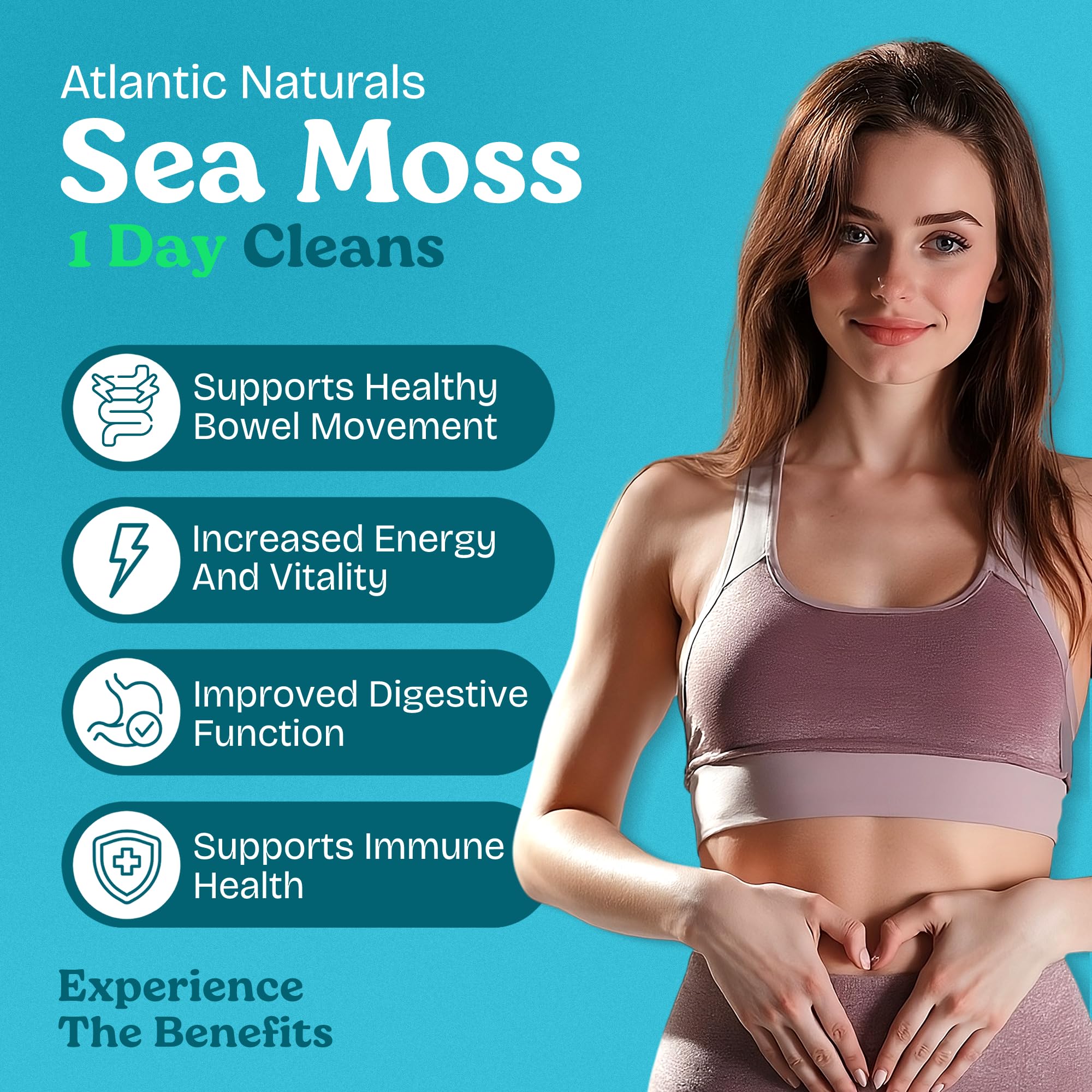 Atlantic Naturals detalle de la etiqueta con ingredientes y beneficios claros