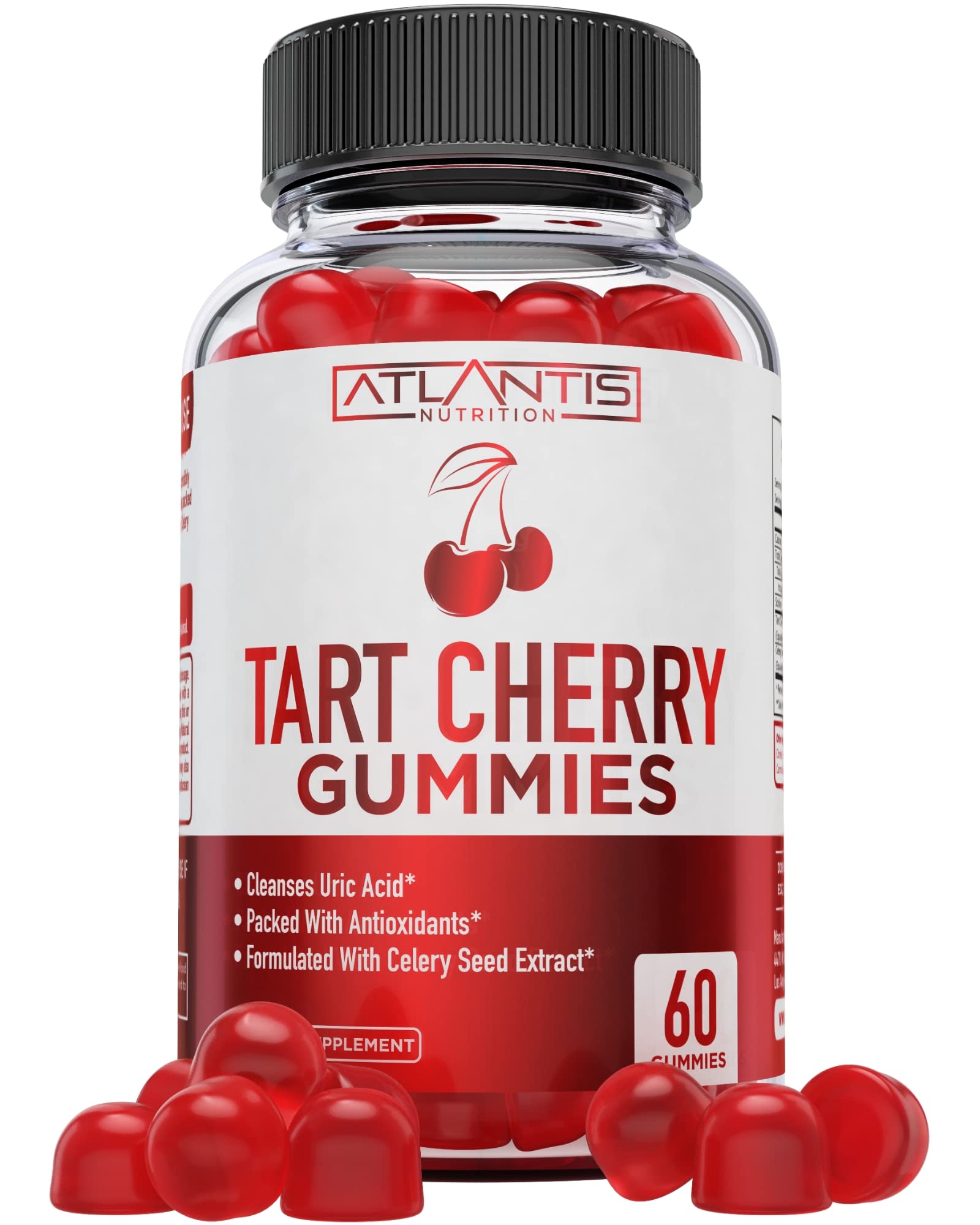 Atlantis Nutrition frente del envase mostrando 60 gominolas y sello GMP