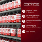Atlantis Nutrition muestra sello de laboratorio, beneficio control de calidad