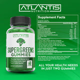 Atlantis Nutrition gominola junto a una regla para comparar tamaño y porción