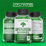 Atlantis Nutrition etiqueta de ingredientes destacando la mezcla de 20 superalimentos