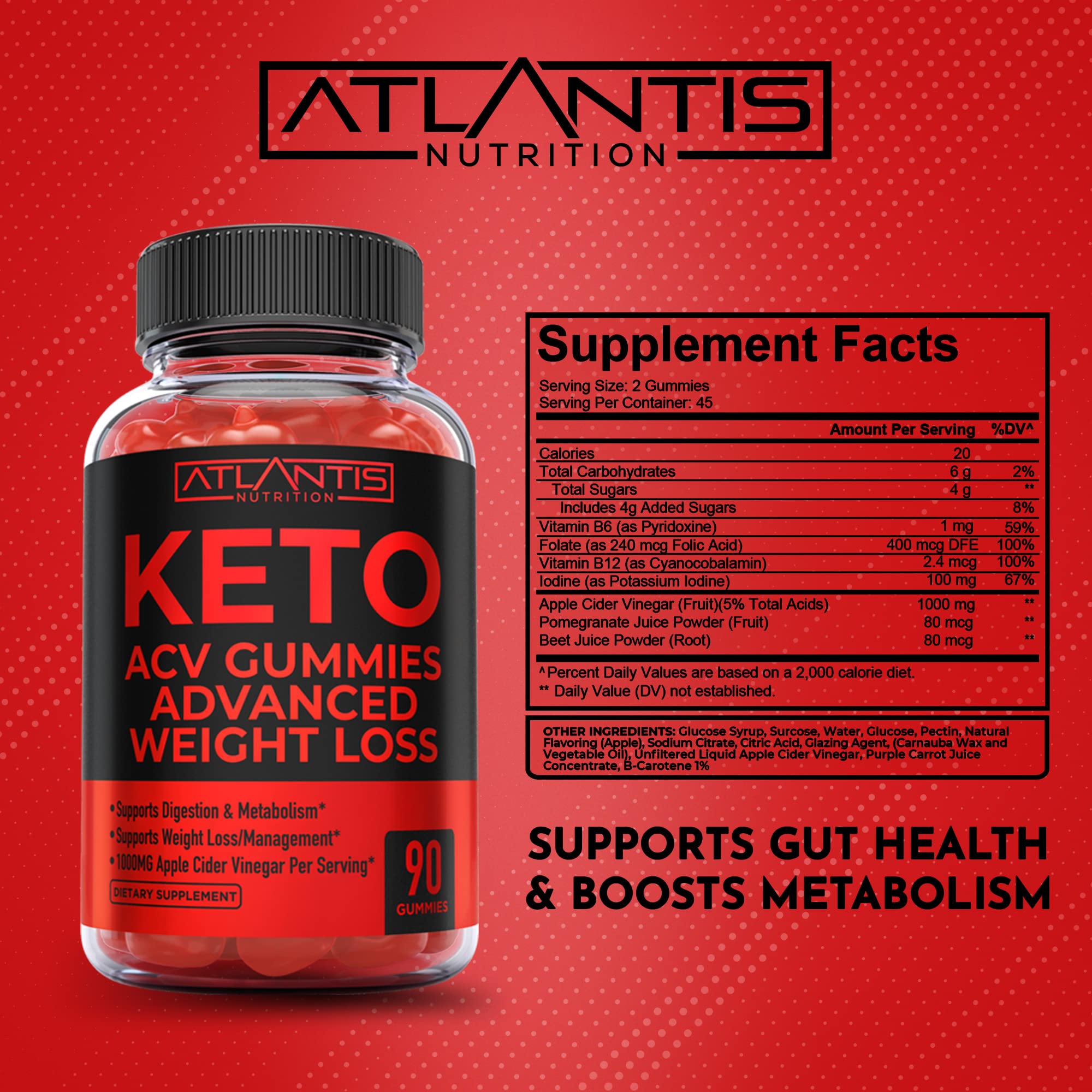 Atlantis Nutrition etiqueta nutricional enfocada claridad de ingredientes