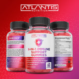 Atlantis Nutrition etiqueta nutricional legible resaltando vitaminas y minerales