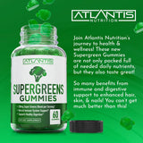 Atlantis Nutrition gominolas en mesa de cocina junto a frutas mostrando uso diario