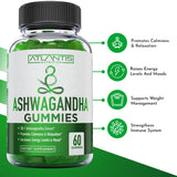 Atlantis Nutrition gomitas en primer plano, sabor cereza y apetecible