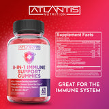 Atlantis Nutrition comparación de tamaño con moneda para referencia de escala