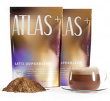 Atlas Coffee Club frasco delantero mostrando la marca y portabilidad