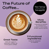 Atlas Coffee Club etiqueta nutricional legible indicando vitaminas y porciones