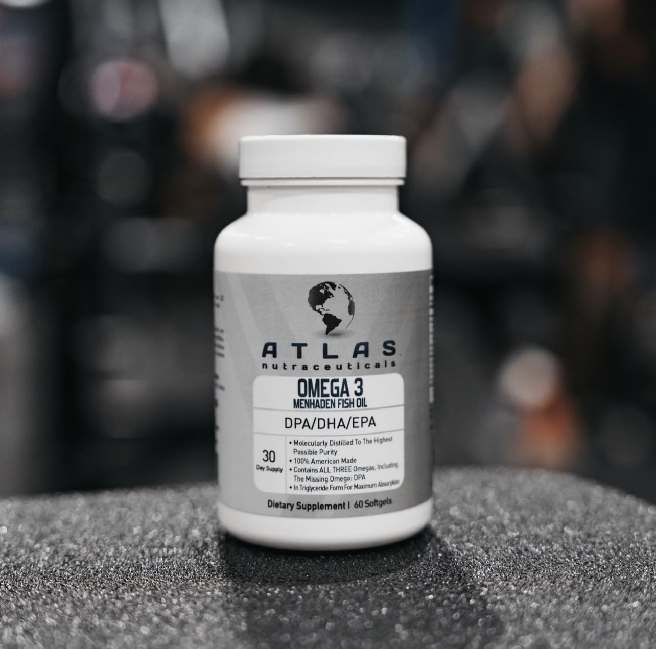 Atlas Nutraceuticals cucharita con porción para visualizar 2400 mg