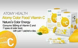 ATOMY Colorfood frasco junto a objetos para comparar tamaño portátil