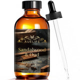 Auelife botella frontal sandalo y oud muestra elegante presentación y aroma duradero
