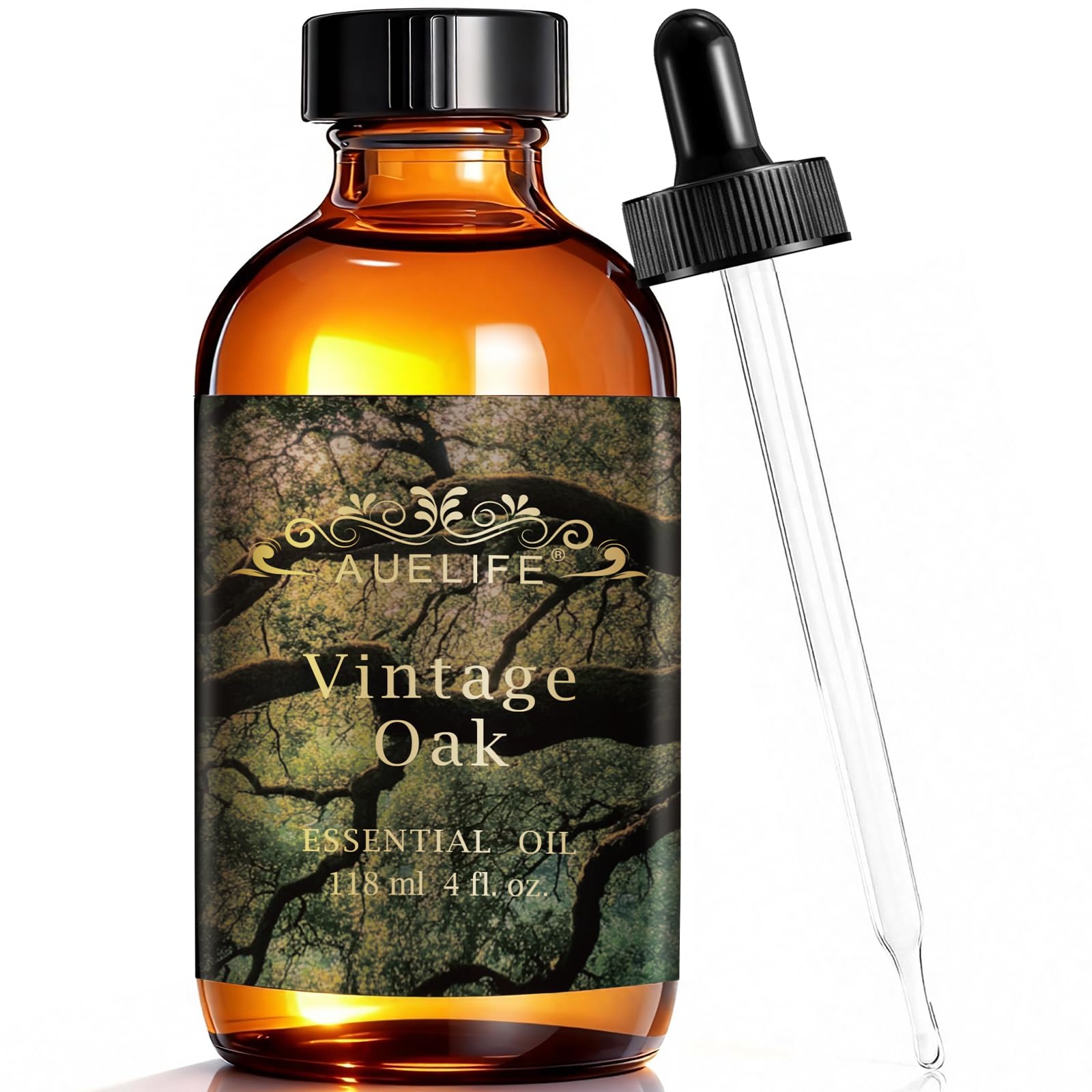 Auelife frasco 118 ml vintage oak al frente, presentación premium y ahorro