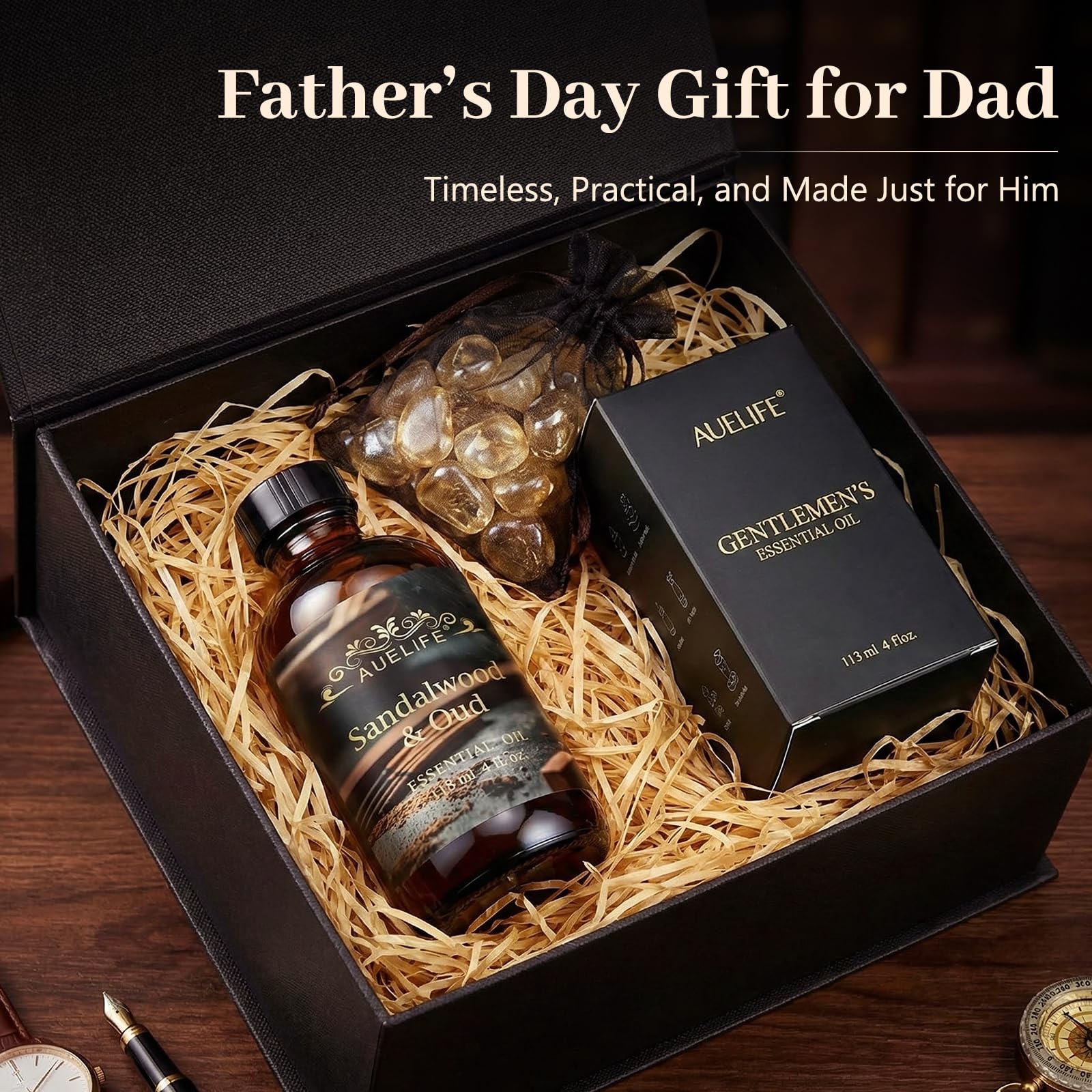 Auelife presentacion en caja regalo masculina ideal para Día del Padre o cumpleaños