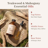 Auelife detalle de etiqueta legible que destaca aroma teakwood y mahogany