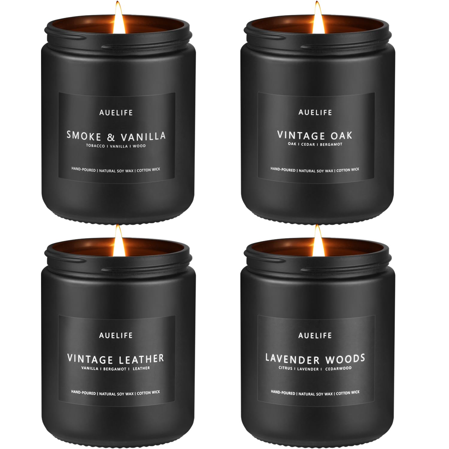 Auelife set de velas frontal con diseño sobrio y regalo atractivo