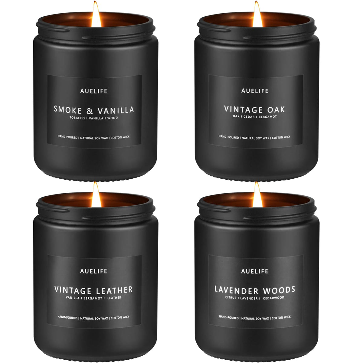 Auelife set de velas frontal con diseño sobrio y regalo atractivo