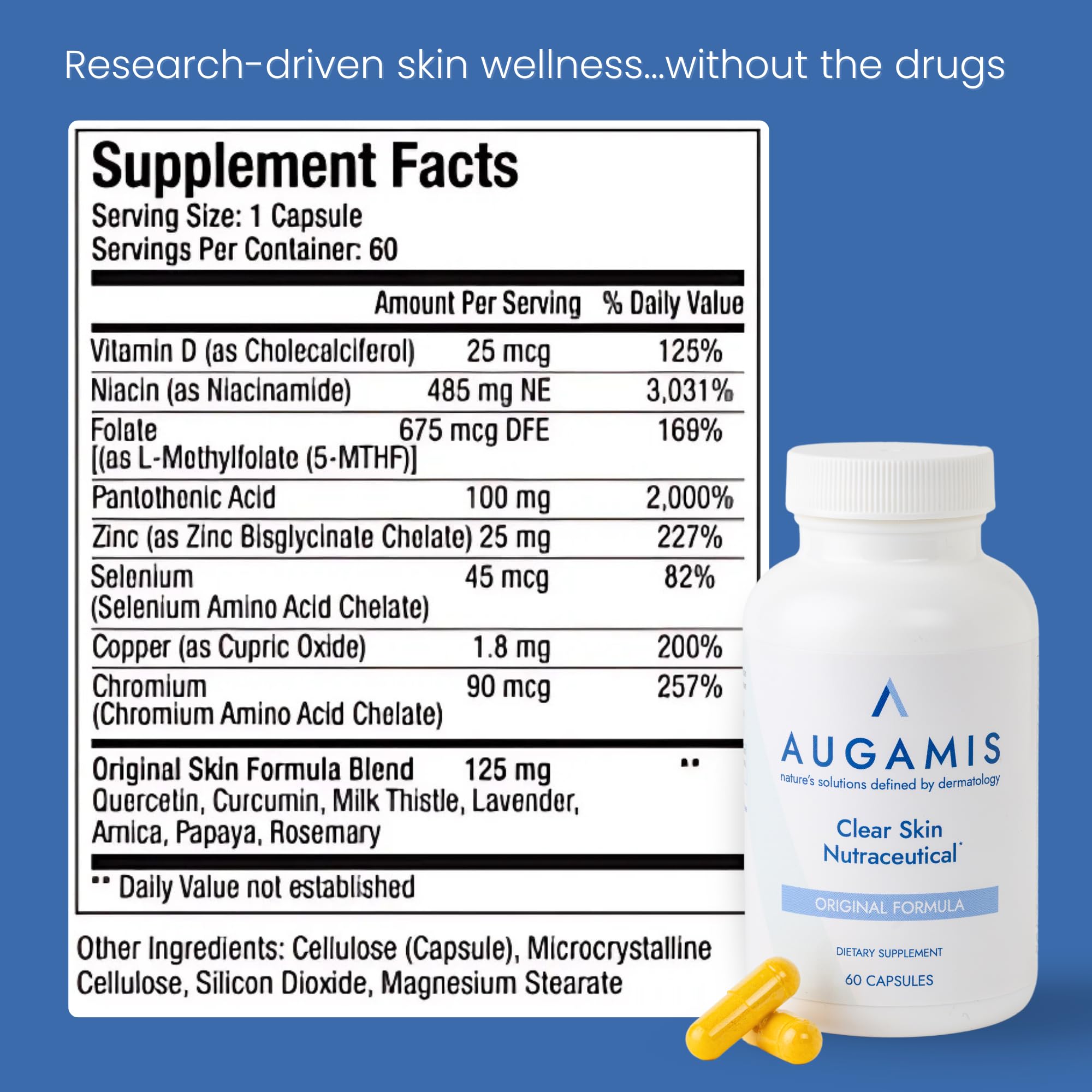 Augamis close-up de curcumina y zinc destacando beneficios antiinflamatorios