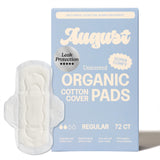August presentación frontal del paquete, muestra cantidad y diseño, protección confiable