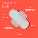 Aunt Flow textura de algodón orgánico de la superficie cómoda para pieles sensibles