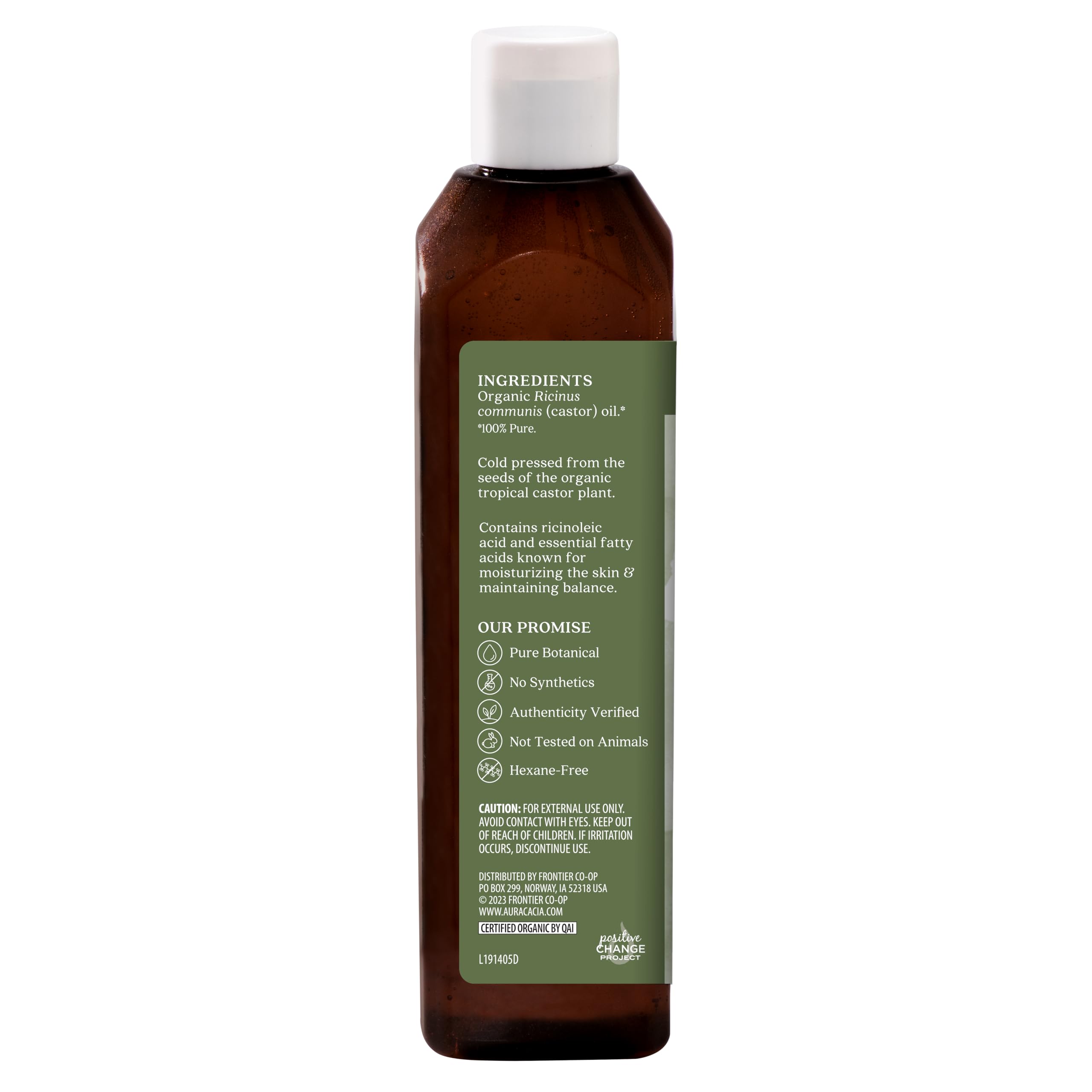 Aura Cacia gota de aceite de ricino en primer plano textura nutritiva