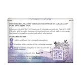 Aura Cacia frascos cerca con etiquetas legibles y aroma natural claro