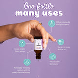 Aura Cacia en difusor dentro de sala, aporta ambiente fresco y revitalizante