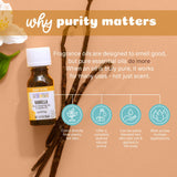 Aura Cacia textura del aceite mostrando consistencia ligera y absorción
