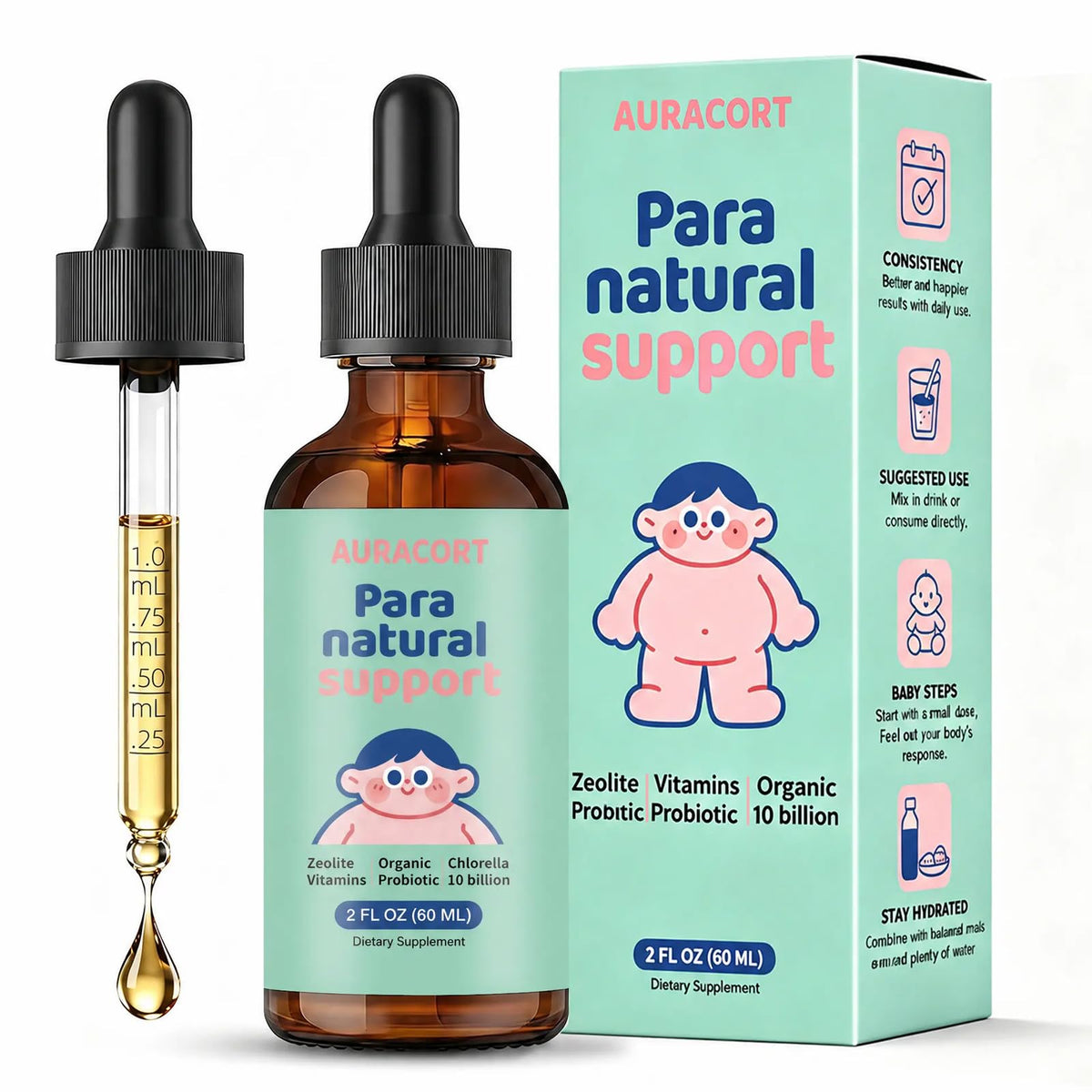 AURACORT frente del envase mostrando diseño claro y beneficio práctico