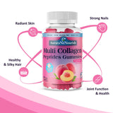 AuraraNeNourish etiqueta nutricional destacando colágenos y vitaminas clave