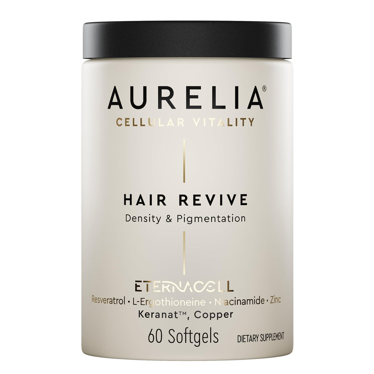 AURELIA envase frontal mostrando fórmula y beneficio antiedad
