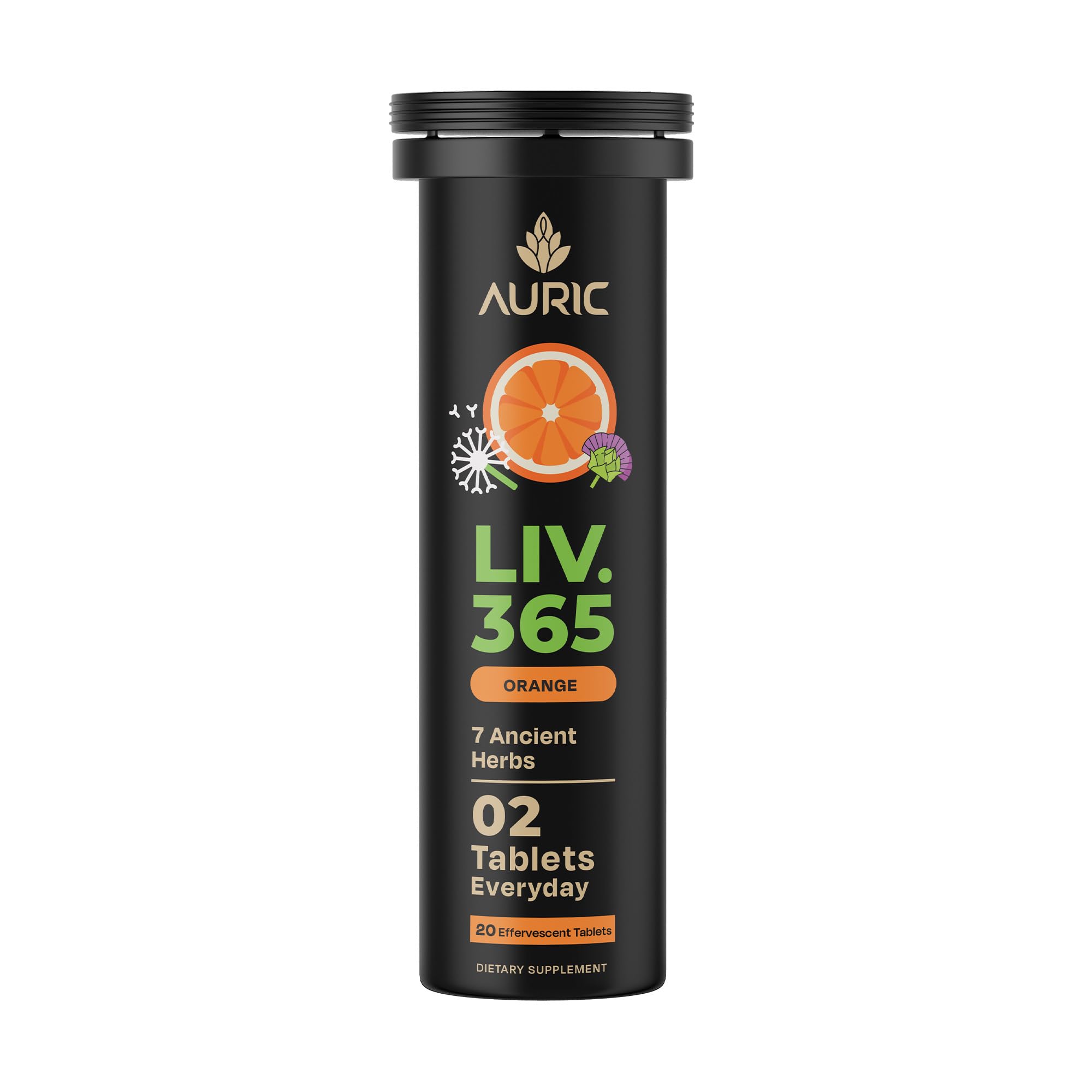 Auric empaque frontal Liv 365 mostrando diseño y beneficio refrescante