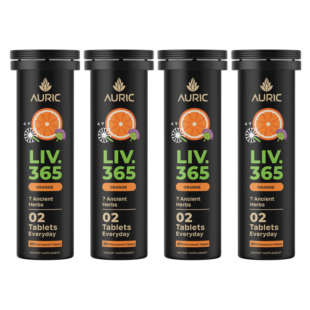 Auric Liv 365 frente del envase mostrando etiqueta clara y beneficios