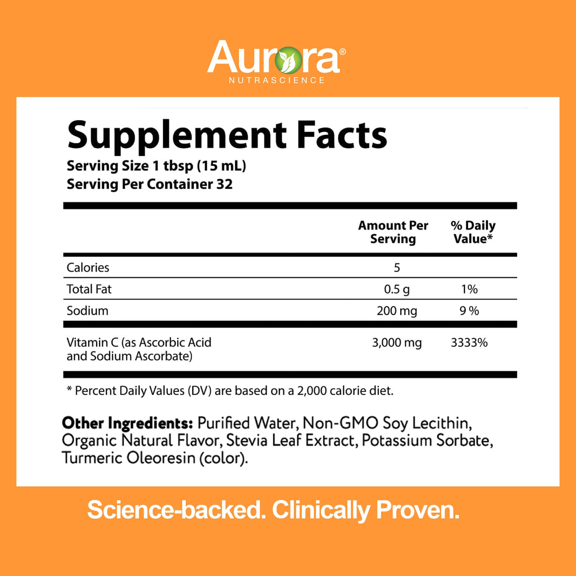 Aurora Nutrascience sobre individual naranja listo para tomar rápidamente