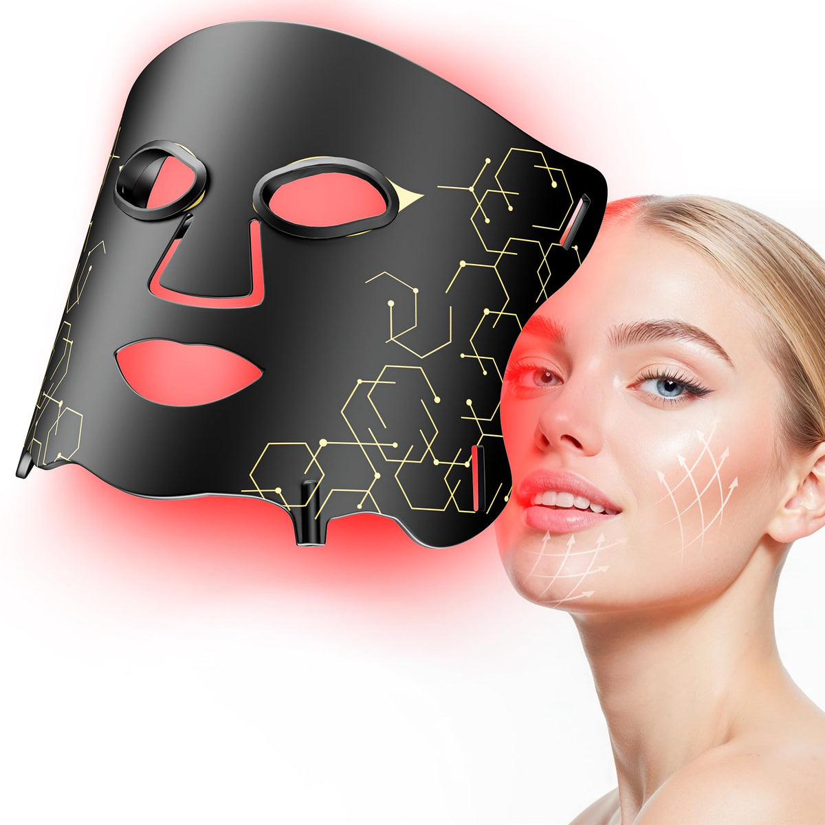 Aurphany máscara frontal mostrando diseño ergonómico y comodidad