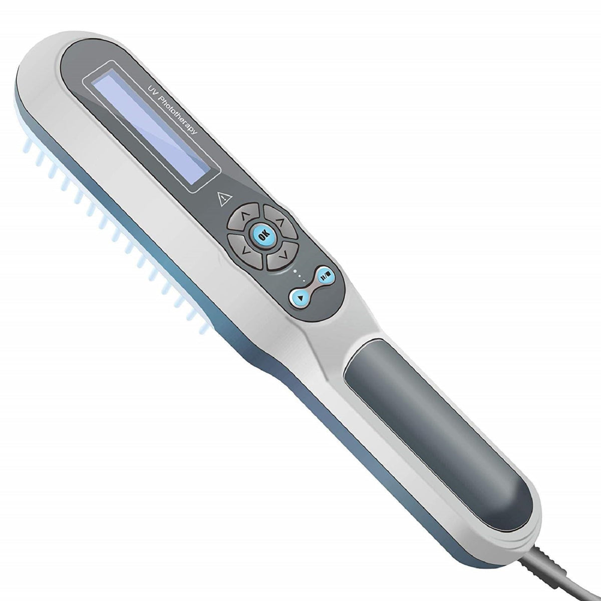 AUSPA lámpara frontal compacta muestra pantalla LCD y beneficio control preciso