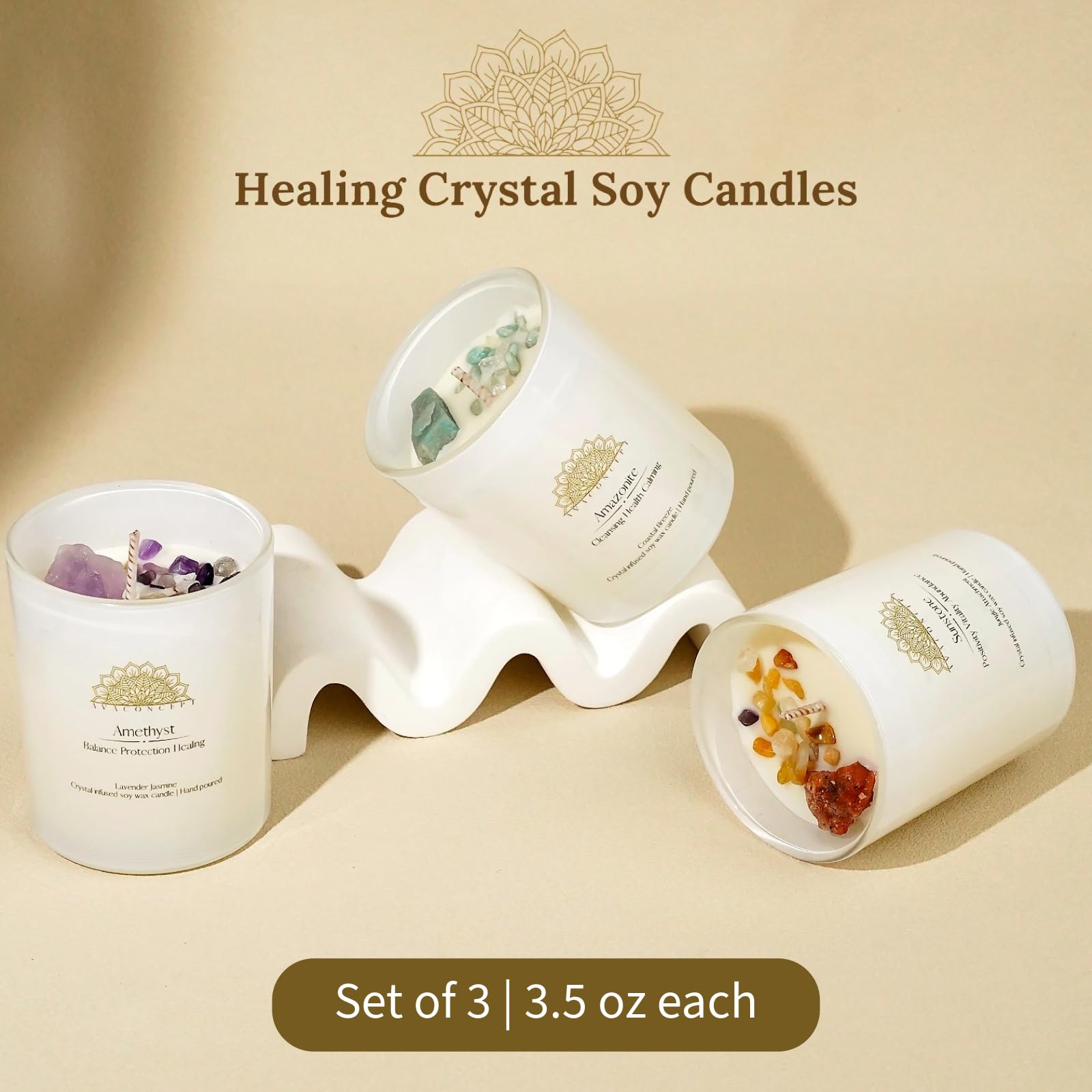 AvaConcept vela de Amatista con aroma lavanda jazmín calma inmediata
