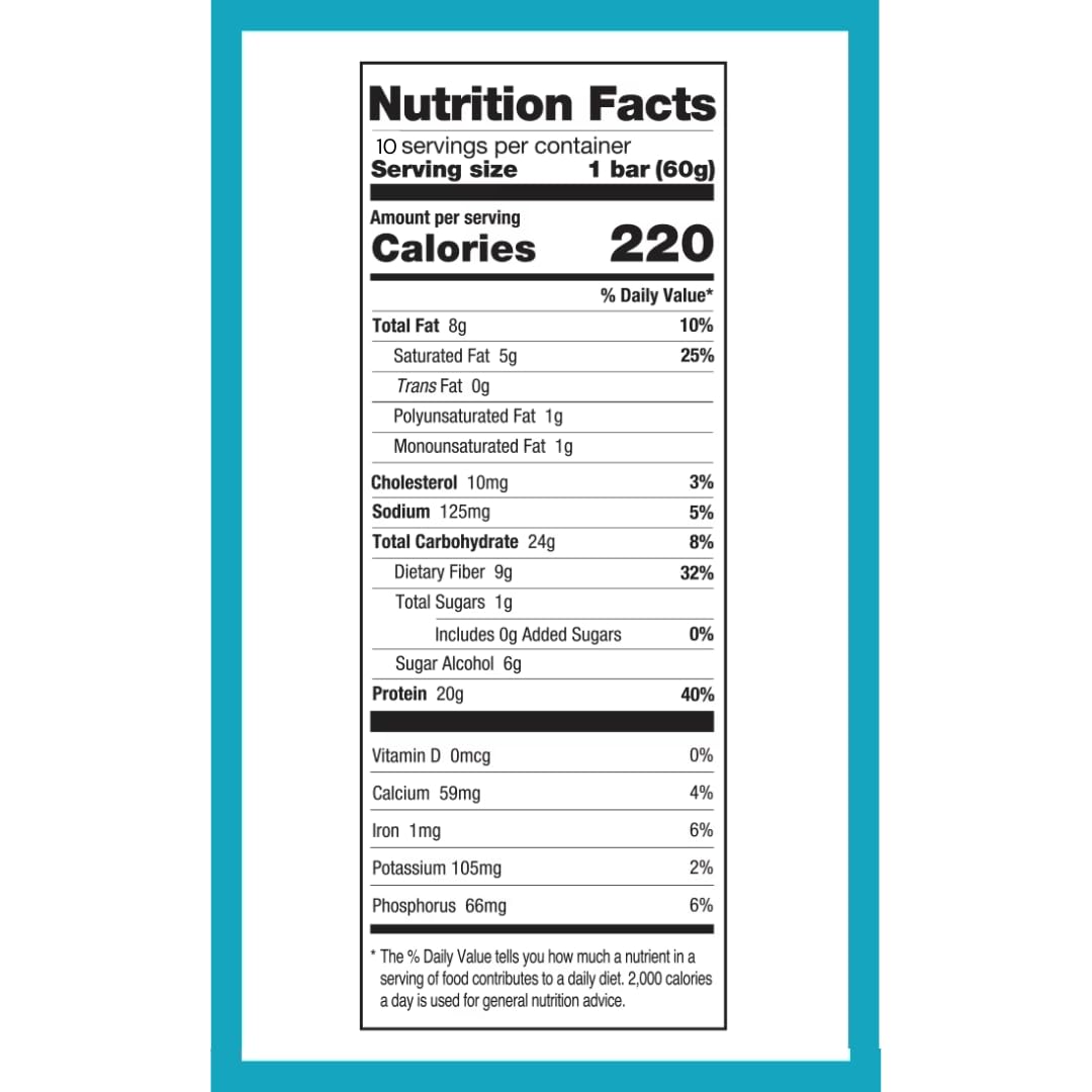 Avama One etiqueta nutricional con datos de proteína y bajo azúcar