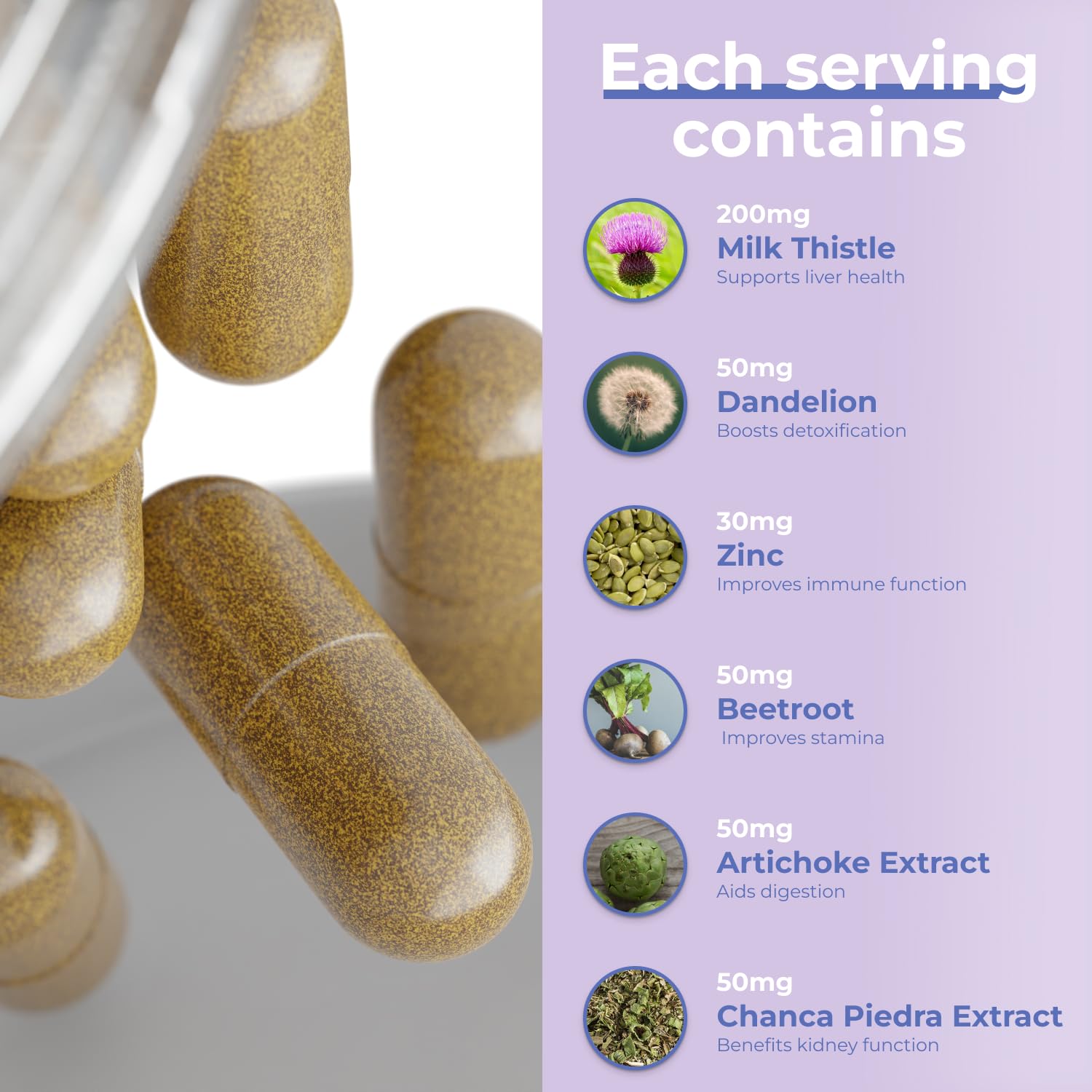 Avenir Nutrition cápsulas veganas en primer plano demostrando textura uniforme