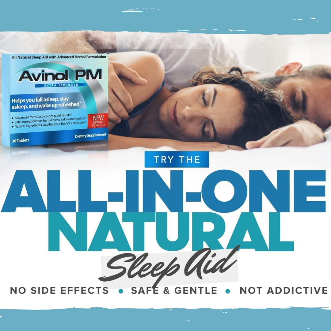 Avinol PM en escena lifestyle con almohada indicando descanso confortable