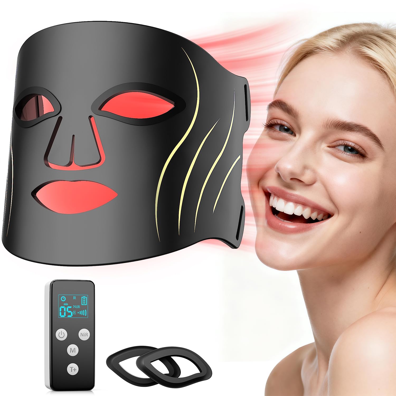 Avvnee máscara frontal mostrando cobertura facial completa y diseño cómodo