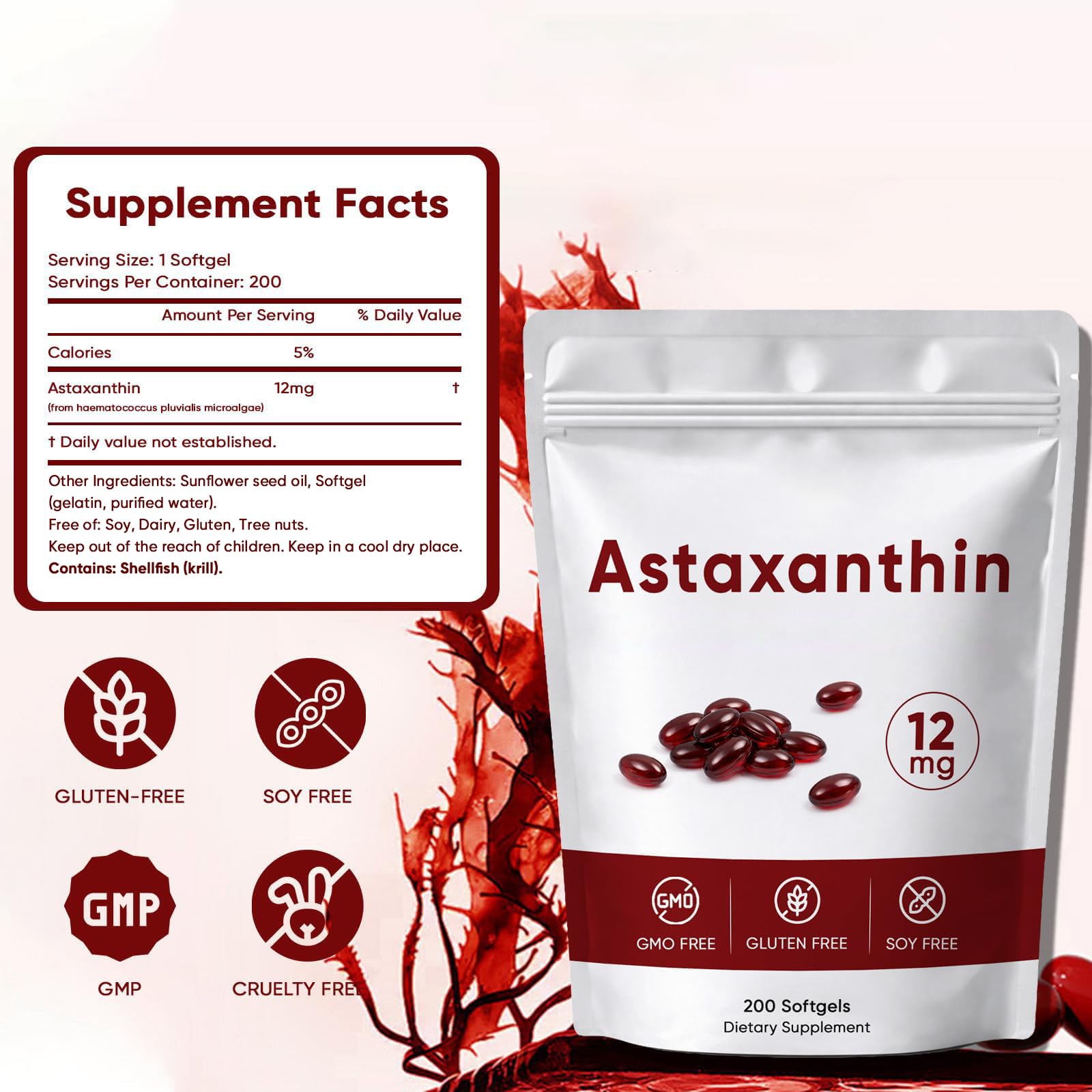 Envase Awjsde Astaxanthin en mano para comparar tamaño y facilidad de uso diario
