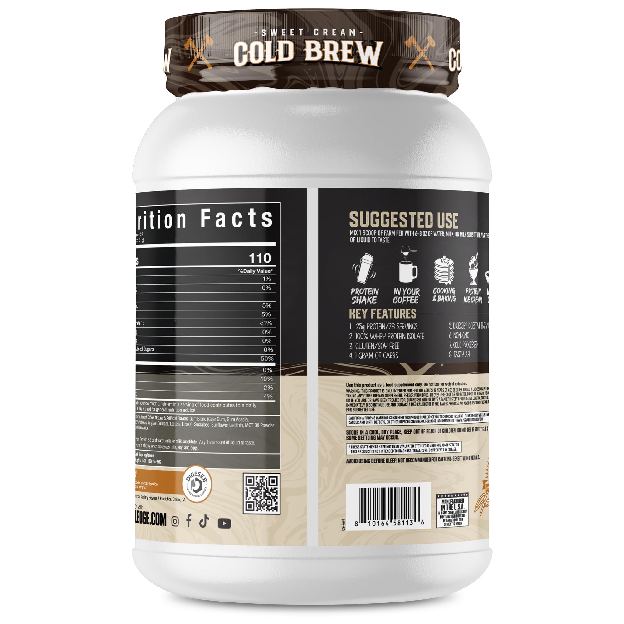 Axe & Sledge batido Sweet Cream Cold Brew listo para consumo y sabor cremoso
