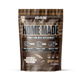 Axe & Sledge envase frontal Double Chocolate Brownie mostrando el tamaño y etiquetas nutricionales