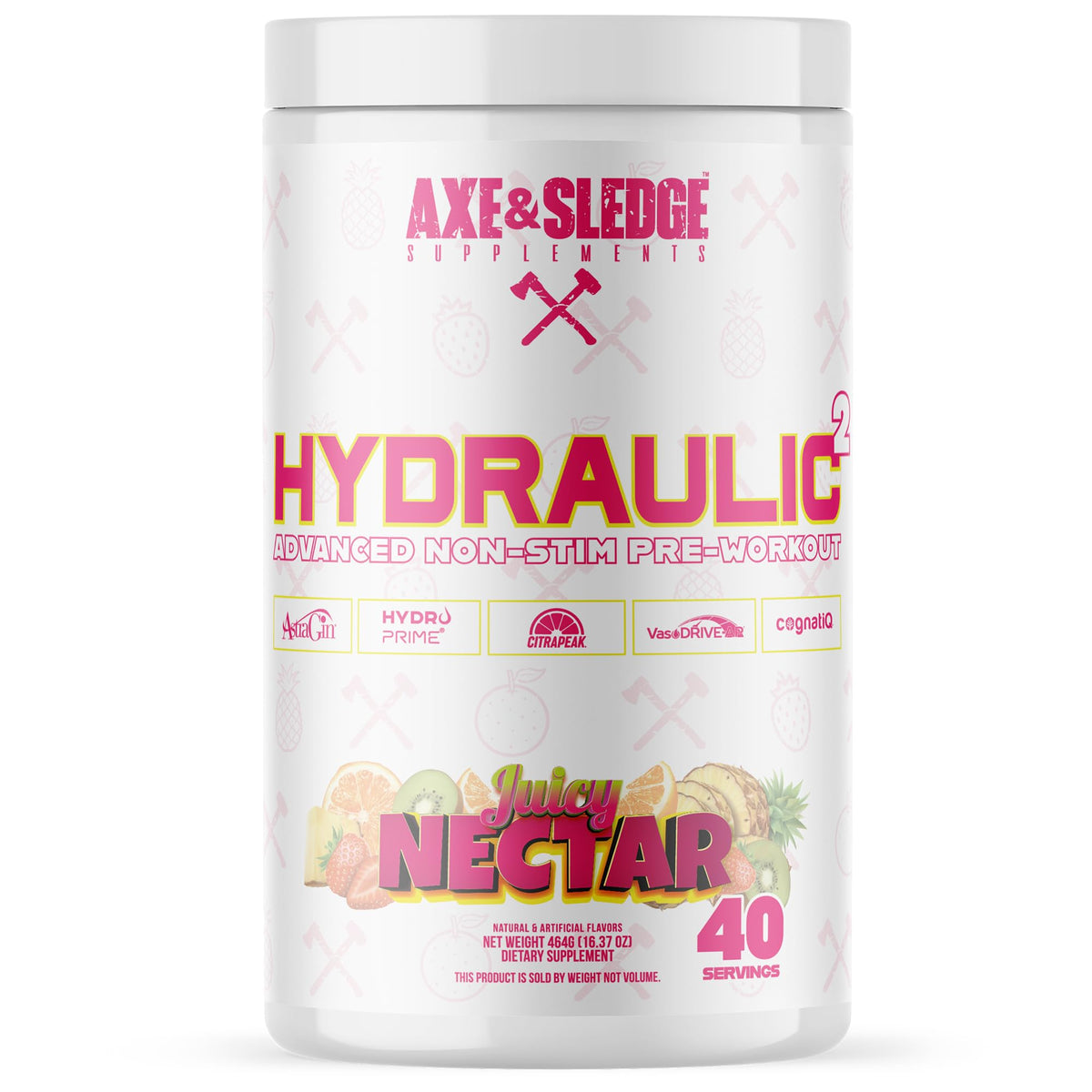 Axe & Sledge envase frontal mostrando el producto y la marca para confianza