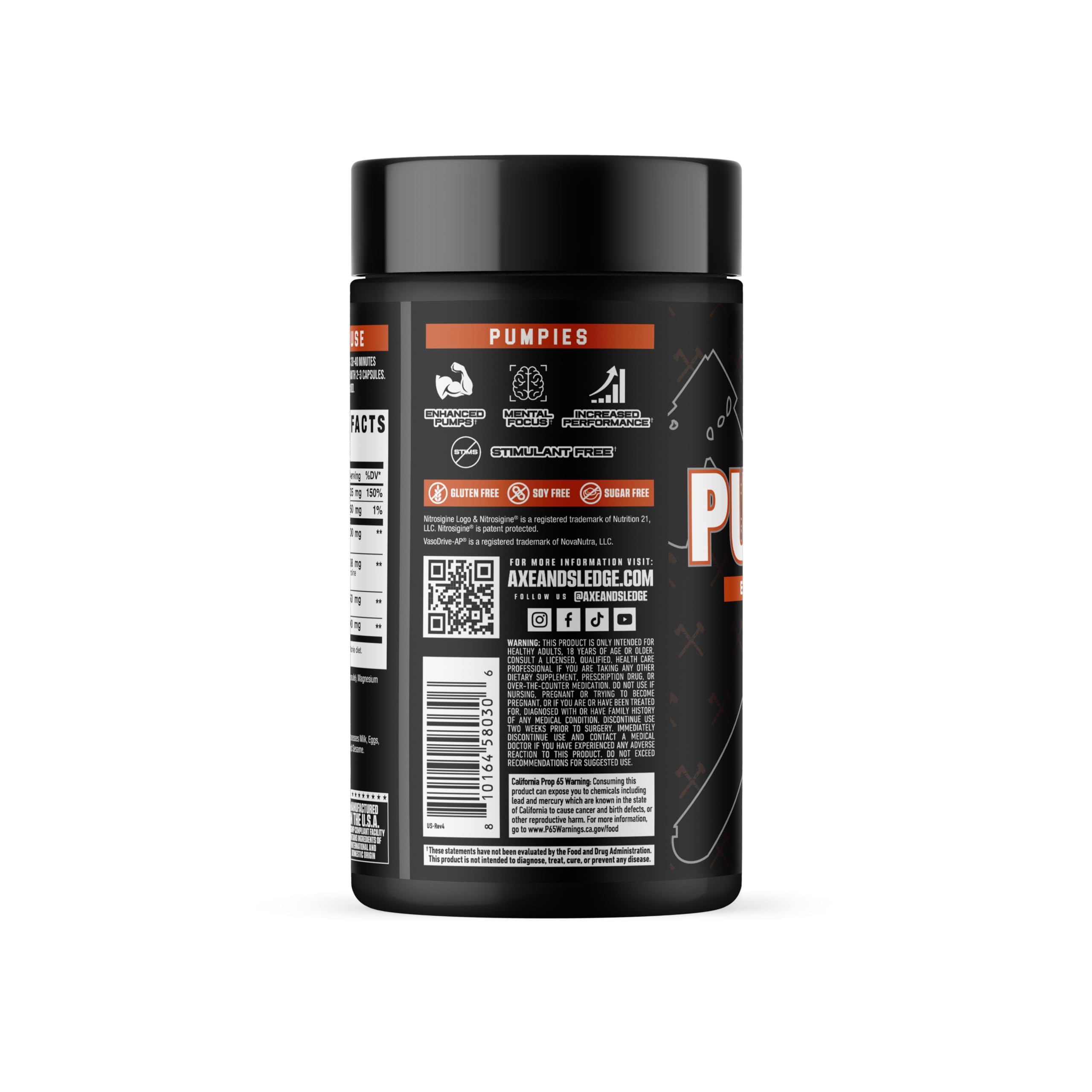 Axe & Sledge PUMPIES en uso en gimnasio con atleta disfrutando mejores pumps