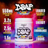 Axe & Sledge vaso con DBAP mezclado listos para beber y energía inmediata